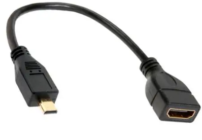 Adaptador micro HDMI macho a HDMI hembra 15cm
