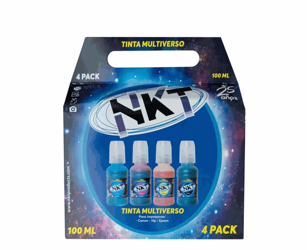 TINTA MULTIVERSO
CANON - HP - EPSON
4 PACK 100ML